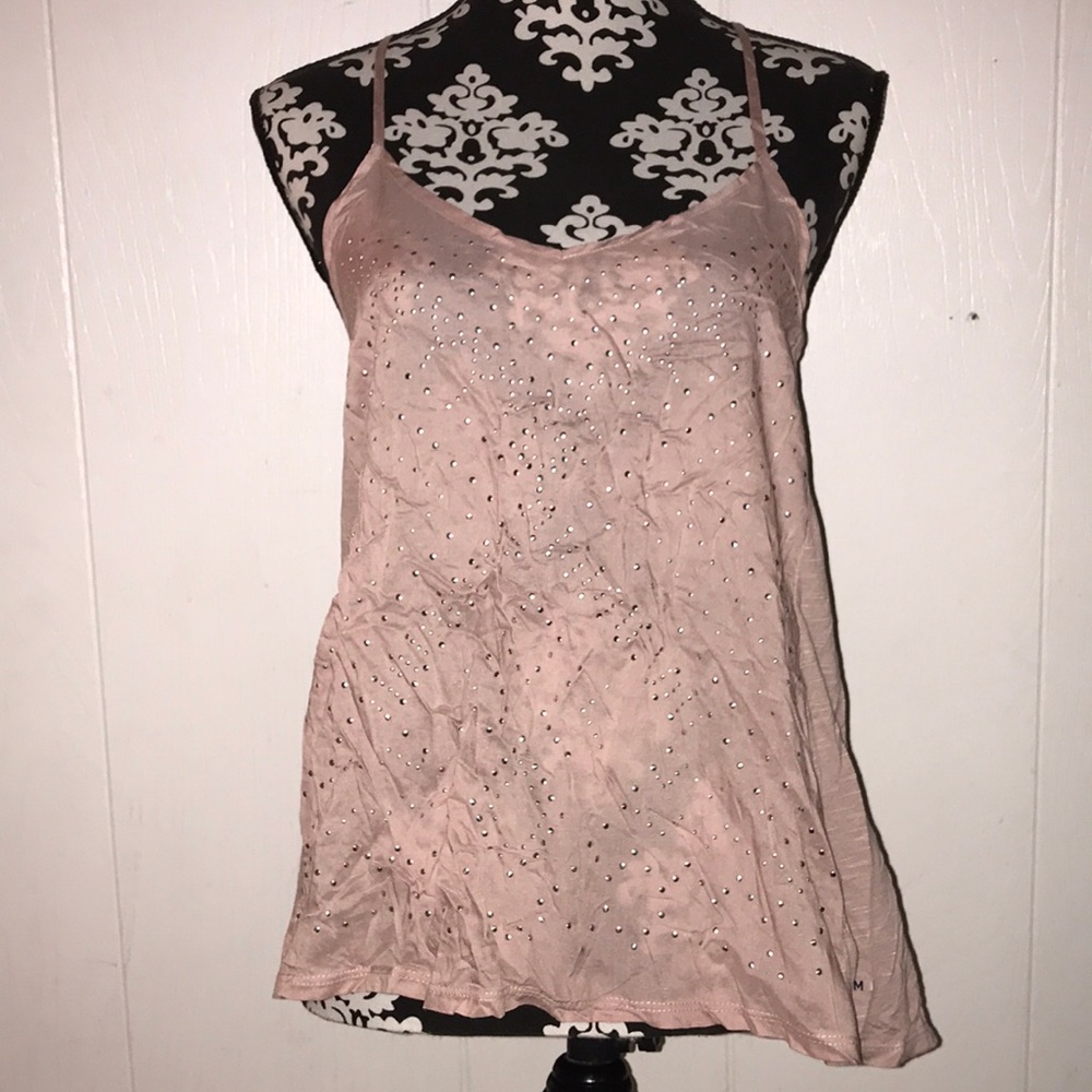 🍓pink studded tank top